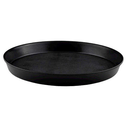 Поднос прорезиненный d=36,5 см. черный MG /1/12/