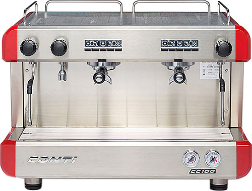 Кофемашина CONTI CC100 Стандарт 2 группы красная