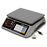 Весы торговые Mertech M-ER 328AC-32.5 LED с RS-232 и USB(COM)