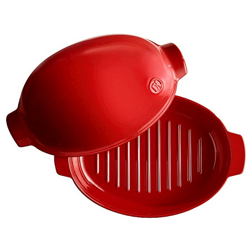 Форма для запекания 9000 мл. 415*275 мм. с крышкой красная керам Emile Henry /1/