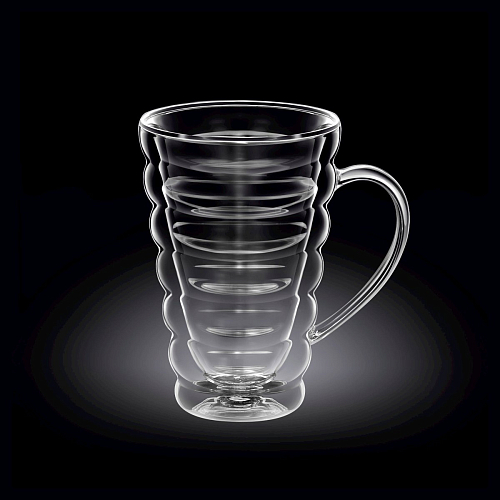 Кружка 400 мл. d=90 мм. h=160 мм. с двойными стенками Термостекло Wilmax /1/48/