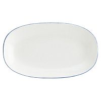 Блюдо овальное 190*110 мм. Ретро синий край, форма Гурмэ /1/12/
