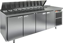 Стол охлаждаемый для салатов HICOLD SL1-1111GN (1/3) с крышкой