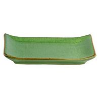 Тарелка прямоугольная 17,5*12 см. Киото Грин /6/