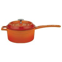 Сотейник 1,0 л. чугун d=16 см. оранжевая LAVA