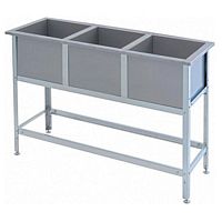 Ванна моечная Assum ВМС-П-3/(350х500) Н (1400х600х850) (глуб.300, без отверстия для смесителя)