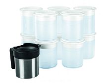 Стартовый набор: 10 пластиковых стаканов  + 1 защитный стакан