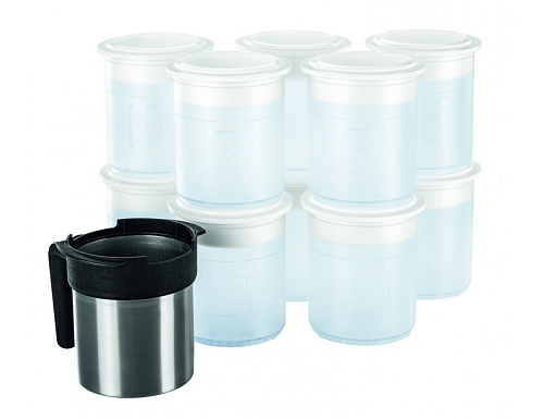 Стартовый набор: 10 пластиковых стаканов  + 1 защитный стакан