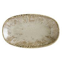 Блюдо овальное 190*110 мм. Снэл Песок, форма Гурмэ /1/12/