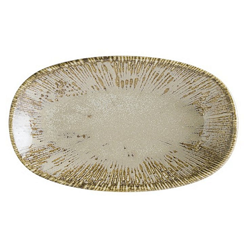 Блюдо овальное 190*110 мм. Снэл Песок, форма Гурмэ /1/12/