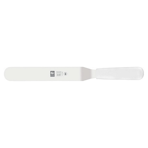 Лопатка 42 см. изогнутая рабочая часть 26*4 см. нерж. узкая с пластик. ручкой белая Icel /1/6/