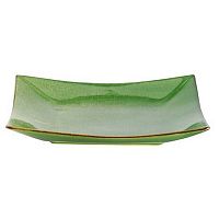 Тарелка квадратная 21,5*21,5 см. Киото Грин /4/