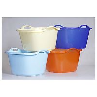 Таз 12 л. квадрат. с ручками синий /1/30/