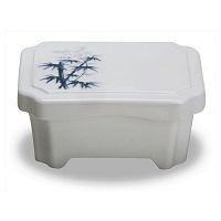 Шкатулка для УНАГИ 16,3*13,9 h=7,6 см. "Голубой бамбук" /1/