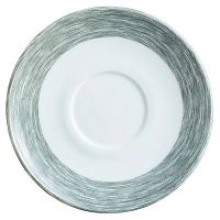 Блюдце d=140 мм. серый край Браш /6/