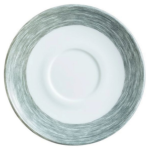 Блюдце d=140 мм. серый край Браш /6/