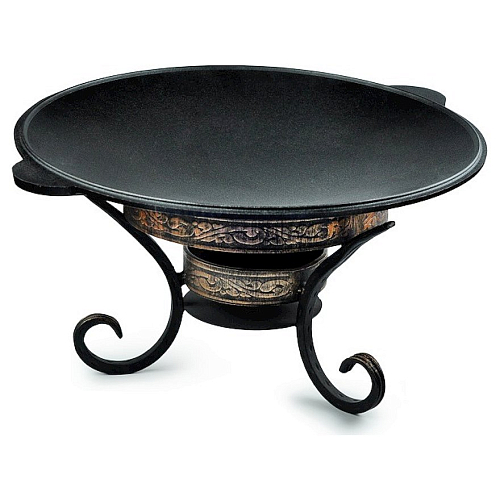 Набор для подачи Саджа сковорода d=45 см. чугун + подставка h=17 см. Шелковый Путь /1/