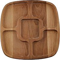 Менажница 5-и секц. 270*270 мм. h=22 мм. квадр. бук /1/