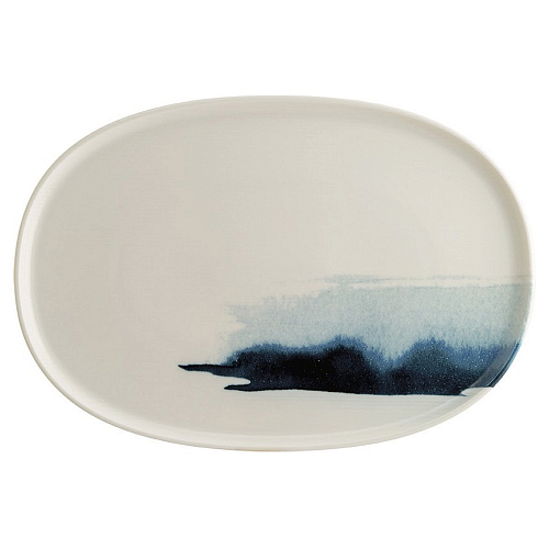 Блюдо овальное 340*230 мм. Блю Вэйв, форма Хюгге /1/6/534/