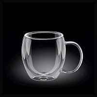 Кружка 400 мл. d=85 мм. h=110 мм. с двойными стенками Термостекло Wilmax /1/48/