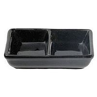 Подсоусник двойной 9*6,5 см. Киото Блэк/6/