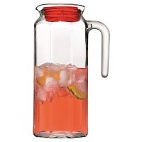 Кувшин 1 л. d=92, h=250 мм с красной крышкой Кошем Б /6/