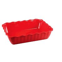 Салатник 4 л. 330*265*80 мм с волнистыми краями красный Рс /1/14/