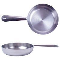 Сковорода порционная d=10 см. h=3 см. нерж. глубокая с ручкой MGsteel /1/120/