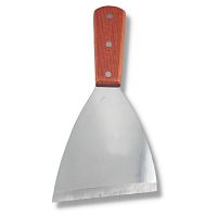 Лопатка 20,5 см. прямая рабочая часть 11*10 см. нерж. широкая, с деревянной ручкой MGsteel /1/6/
