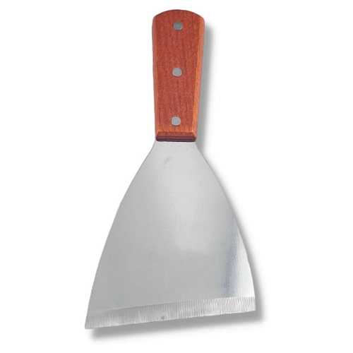 Лопатка 20,5 см. прямая рабочая часть 11*10 см. нерж. широкая, с деревянной ручкой MGsteel /1/6/