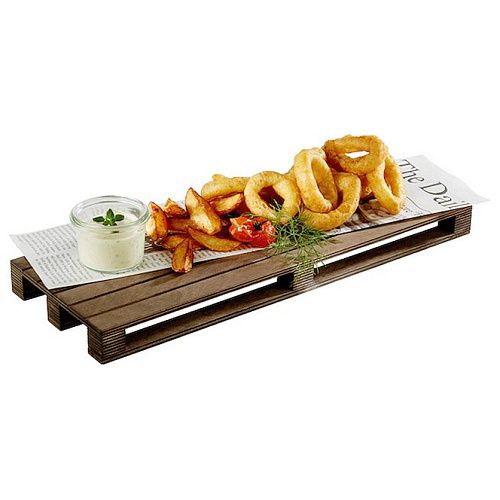 Доска для подачи 40*15*3 см. Паллета темное дерево APS /1/