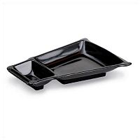 Блюдо с подсоусником 22,9*16см "Черный"