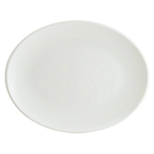 Блюдо овальное 310*240 мм. Ирис Белый, форма Мув /1/6/