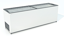 Ларь морозильный FROSTOR F 800 С (прямое стекло, серый)