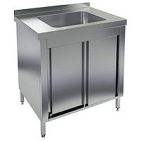 Стол с дверцами-купе и моечной ванной HICOLD НСЗК1М-8/6Б