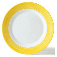 Тарелка d=254 мм. желтый край Браш /6/