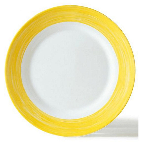 Тарелка d=254 мм. желтый край Браш /6/