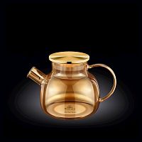 Чайник 950 мл. заварочный, золотой, с крышкой нерж., Термостекло Wilmax /1/18/