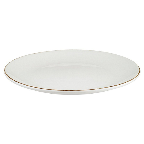 Тарелка d=170 мм. Ретро коричневый край, форма Гурмэ /1/12/