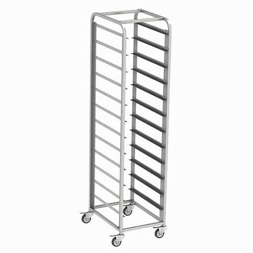 Тележка-шпилька для подносов 400*320*1700мм., 12 уровней, сварная, нерж. (поднос 1733,1735) /1/