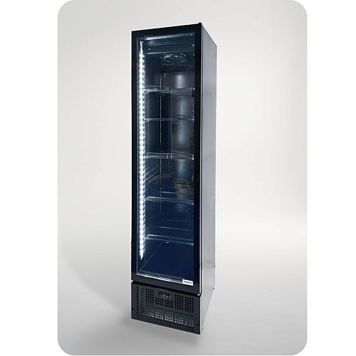 Холодильный шкаф Frigoglass Smart 130 NC (черн.корпус, черн.кабинет, черн.рамка дв., 2Led, 6пол., 6цд, без канапе)