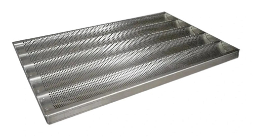 Противень алюминиевый багетный тефлоновый WLBake, 600х400 с перфорацией для камеры расстоечной WLBake серии PF