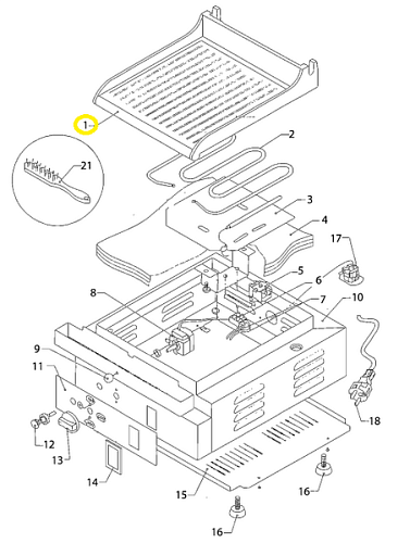 Жарочная поверхность FIMAR PE35R, арт.CO7712