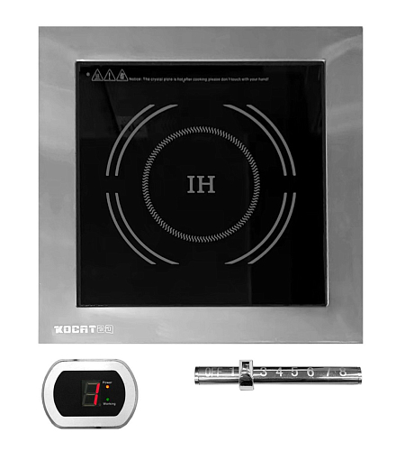 Индукционная плита Kocateq DC 5000M drop in встраиваемая с 1 зоной нагрева (5кВт), антивандальный регулятор мощности