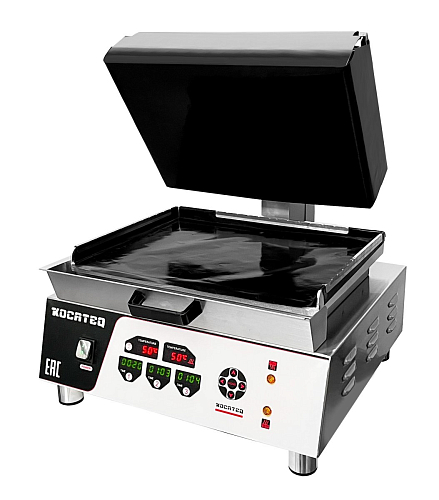 Гриль пресс Kocateq GH33/9 ED Auto односекционный автоматический для жарки стейков и гамбургеров со съемной тефлоновой стеклотканью