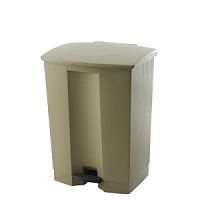 Контейнер STEP-ON L 50.2см w 41см h 67.3см 68л с педалью пластик бежевый TRUST 1254BG