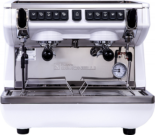 Кофемашина рожковая автоматическая Nuova Simonelli Appia Life Compact 2Gr V 220V white+economizer+Easy Cream+high groups