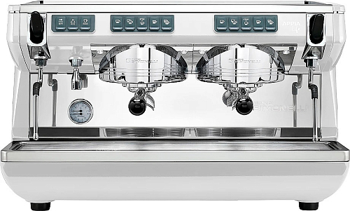 Кофемашина рожковая автоматическая Nuova Simonelli Appia LIFE 2gr V 220V white+high groups+economizer+cup warmer