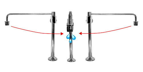 Смеситель локтевой для WOK станции Kocateq GMN/1 WOK