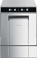 Стаканомоечная машина SMEG SPG 400 ML под кассеты 40х40 см, сливная помпа с фильтром,  дозаторы моющего средства и ополаскивателя, электромеханическая